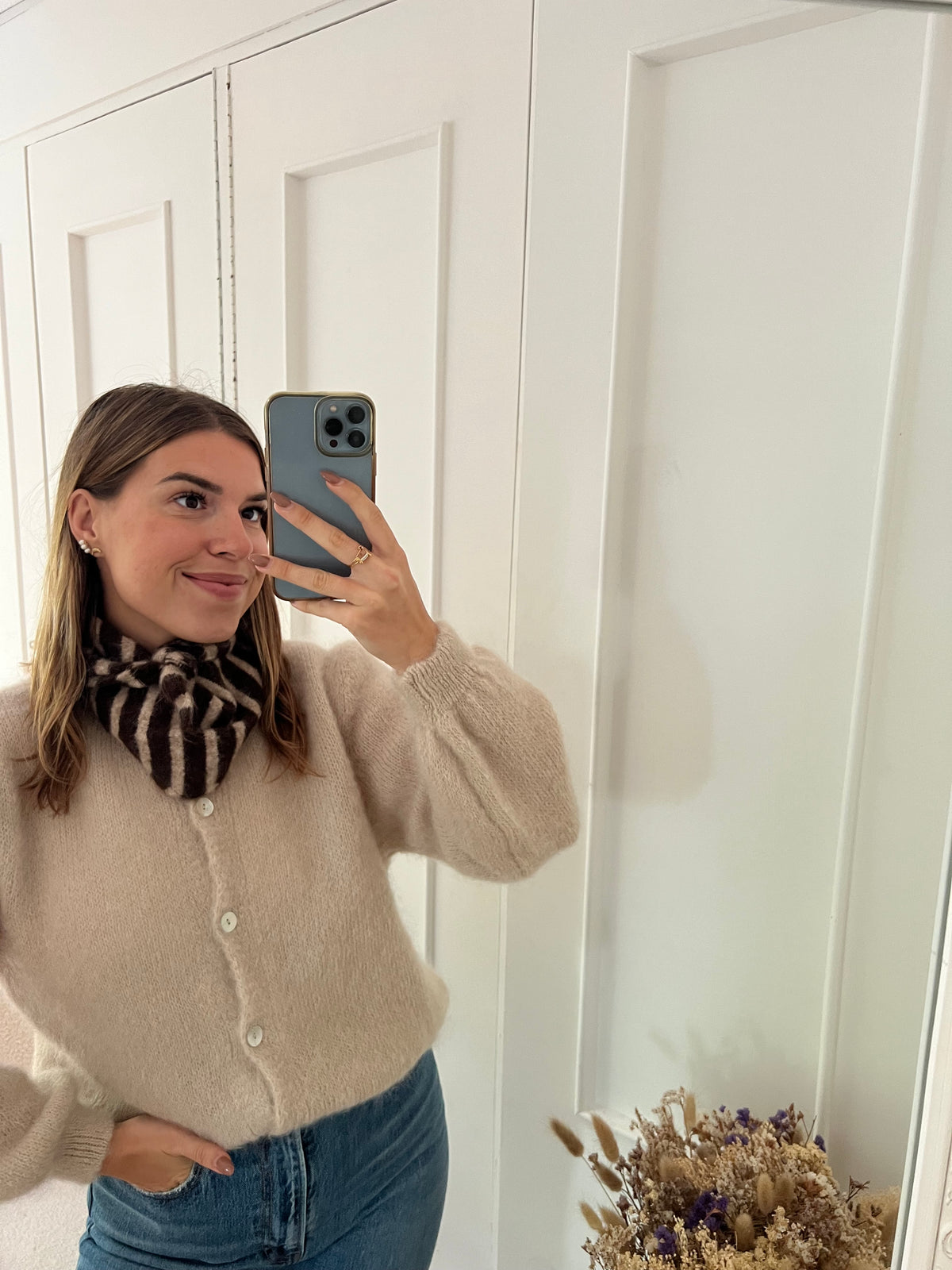 Bandana rayé chocolat