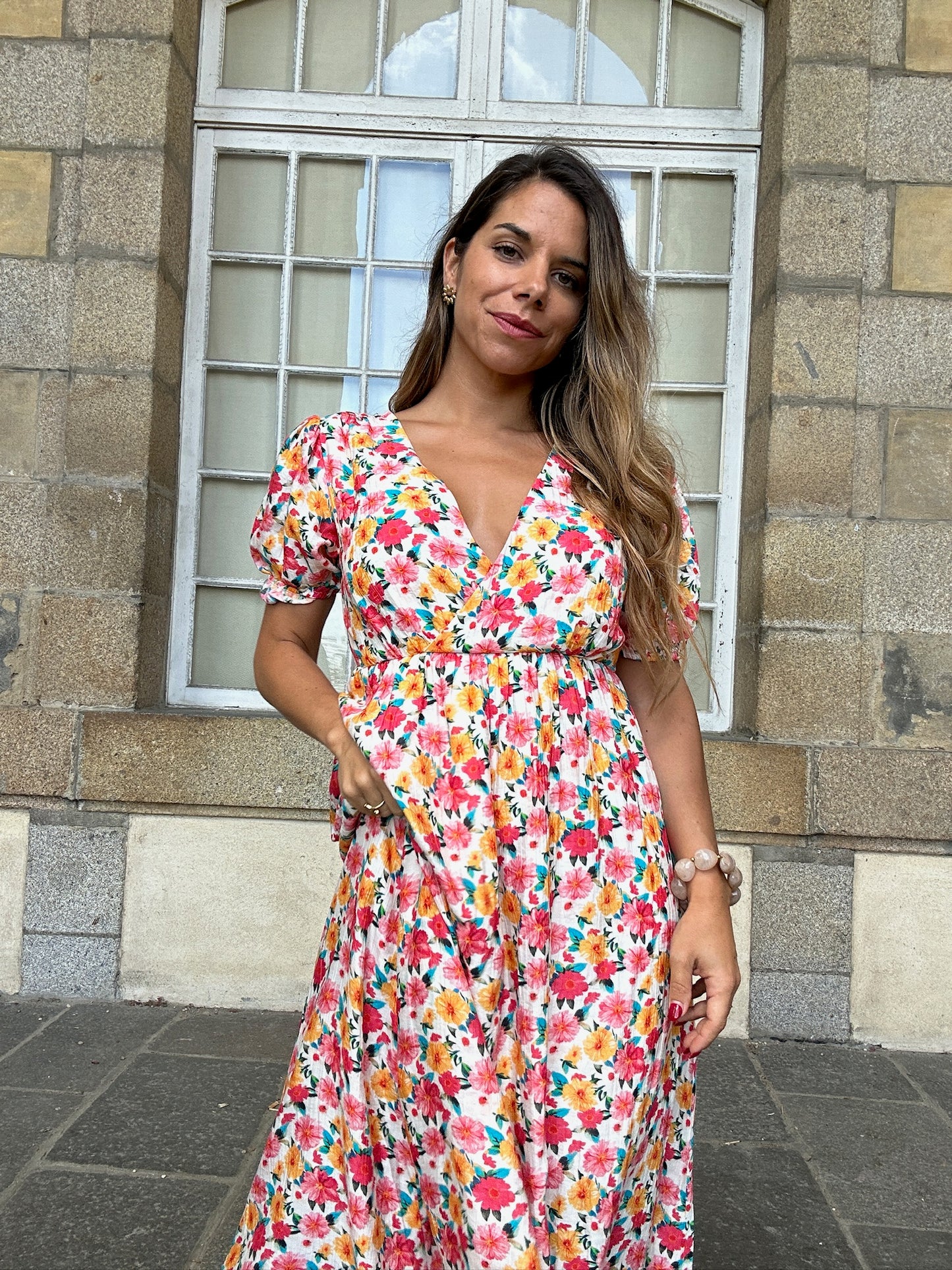 Robe longue fleurie Dorothée