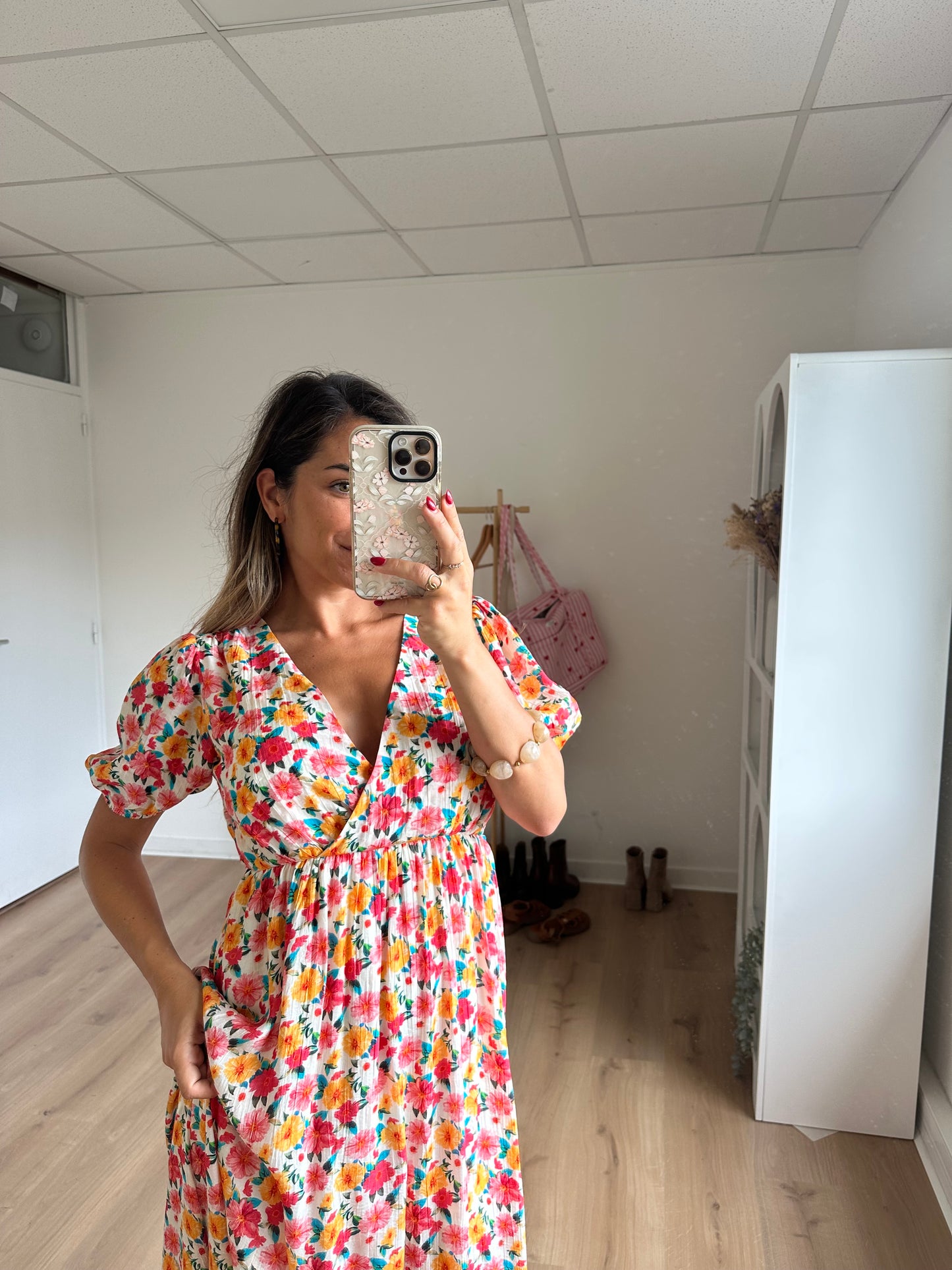 Robe longue fleurie Dorothée