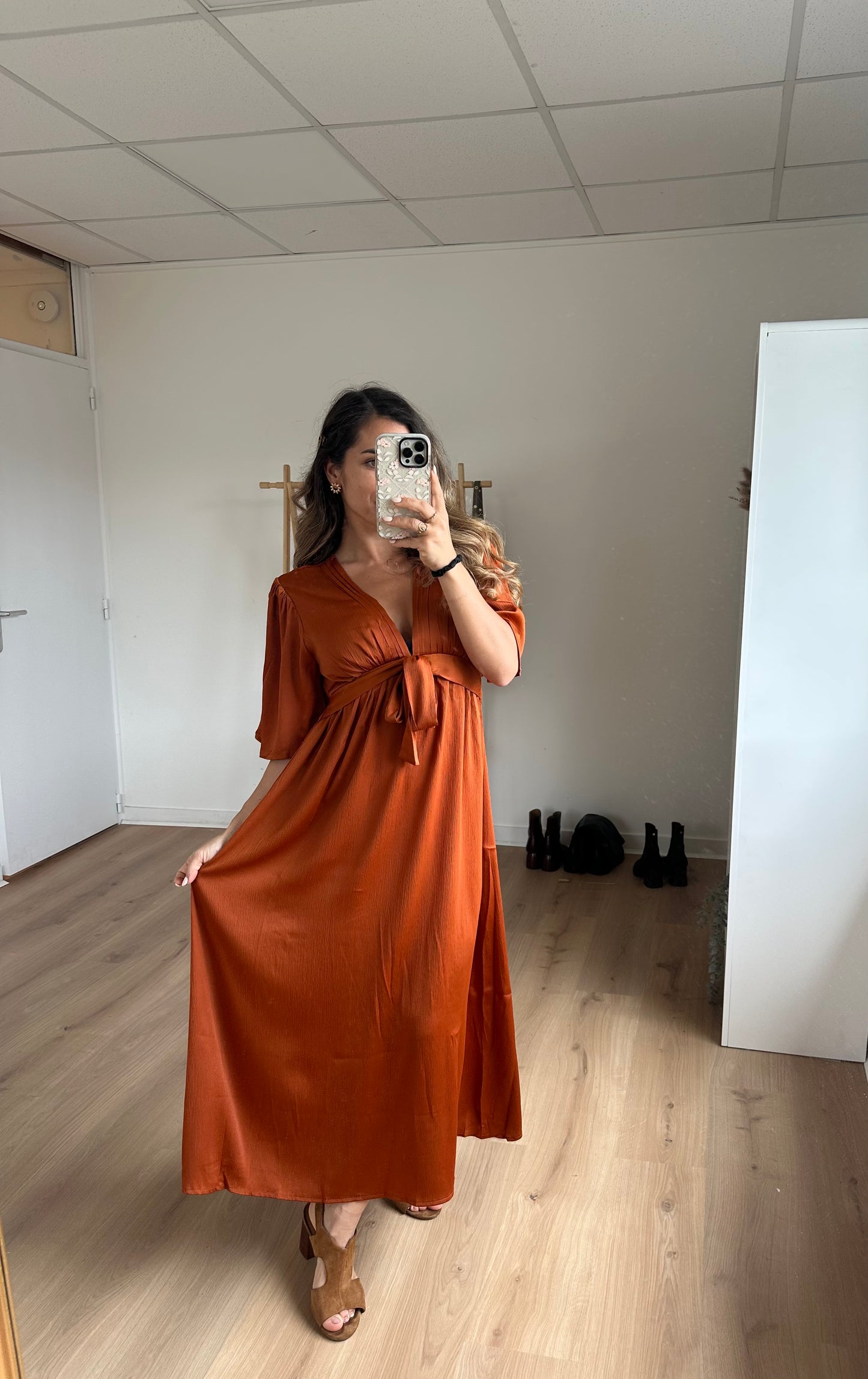 Robe longue Suzy terracotta