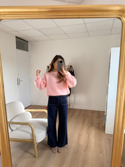 Maille en mohair et laine Gaia baby pink