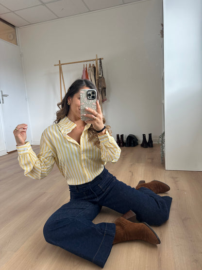 Blouse à rayures Colette jaune