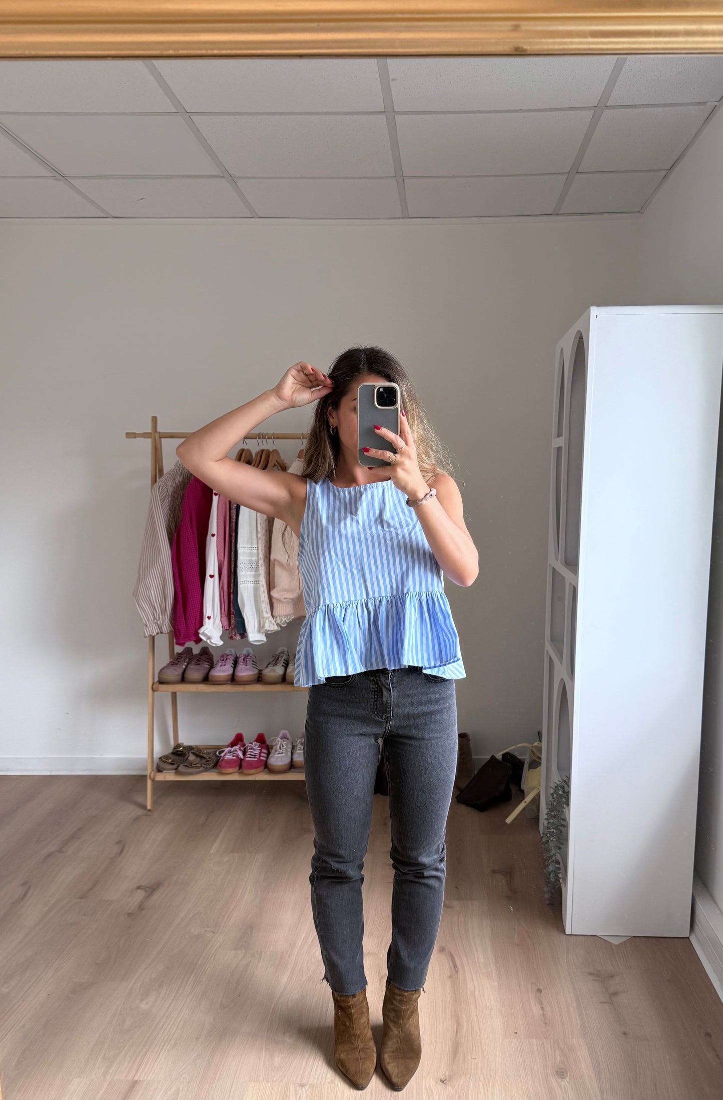 Top rayé Raquel bleu