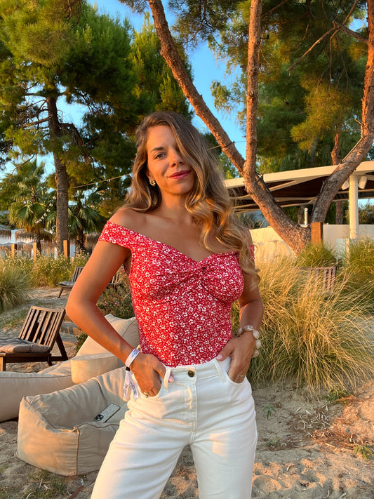 Top fleuri Lina