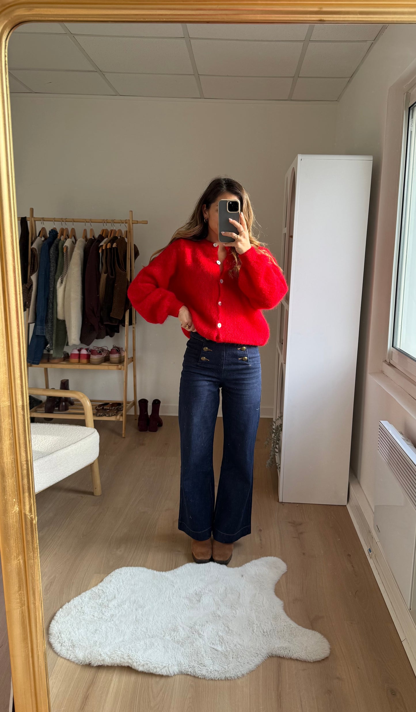 Maille en laine Bianca rouge