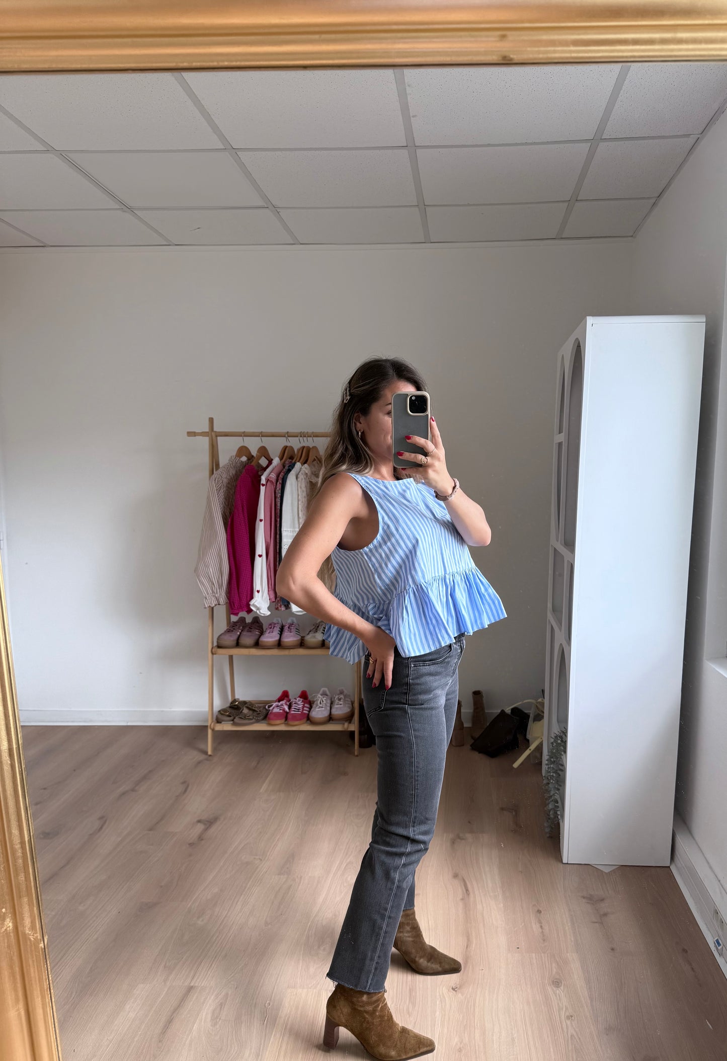 Top rayé Raquel bleu