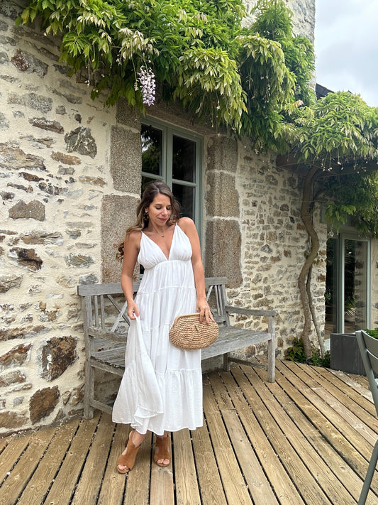Robe longue Louisa blanche