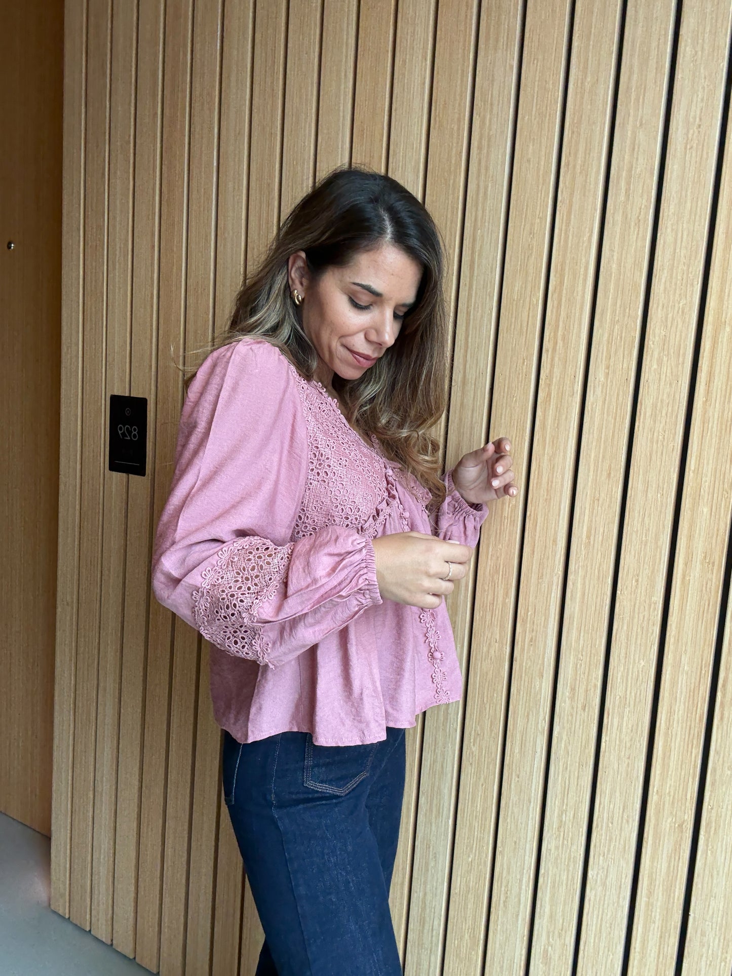 Blouse rose Iris