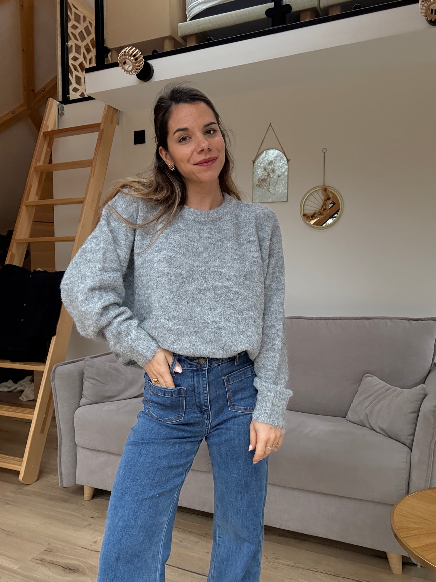 Pull Louise gris