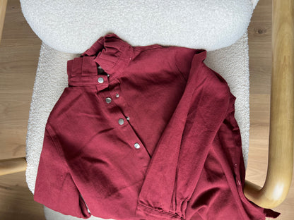 Veste en jean Céleste bordeaux