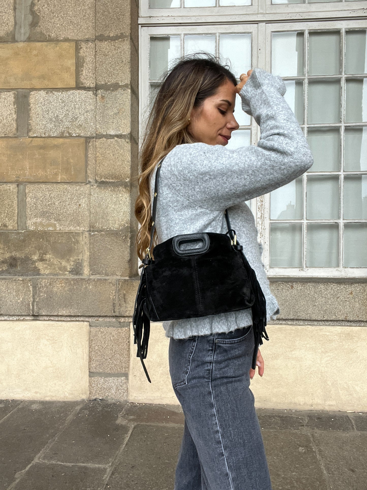 Sac à main en cuir Jodie noir