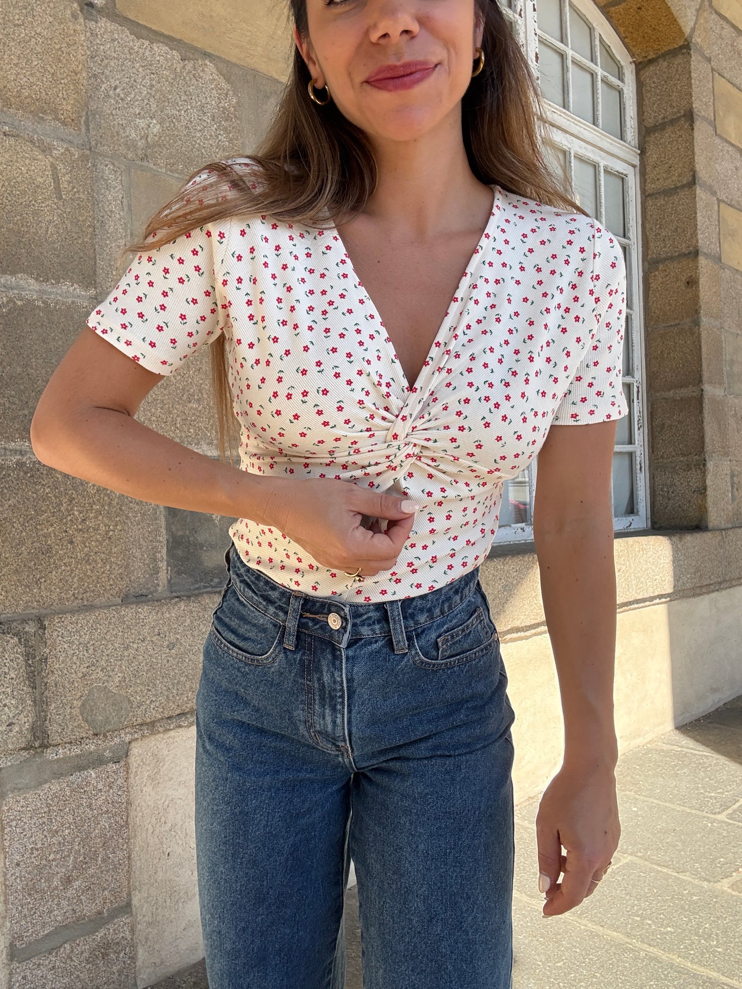 Tee-shirt fleuri Ysé