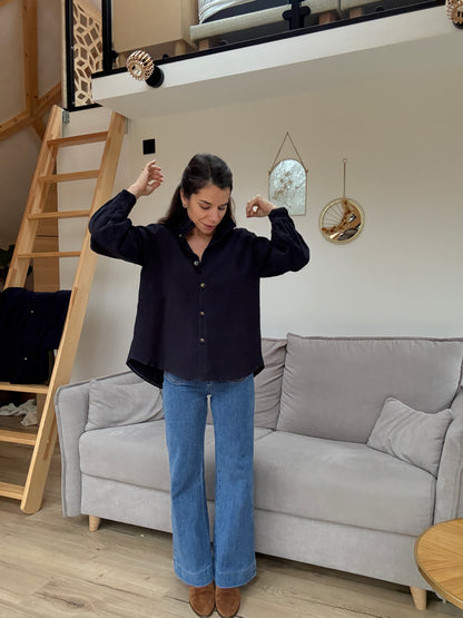 Veste en jean Céleste marine