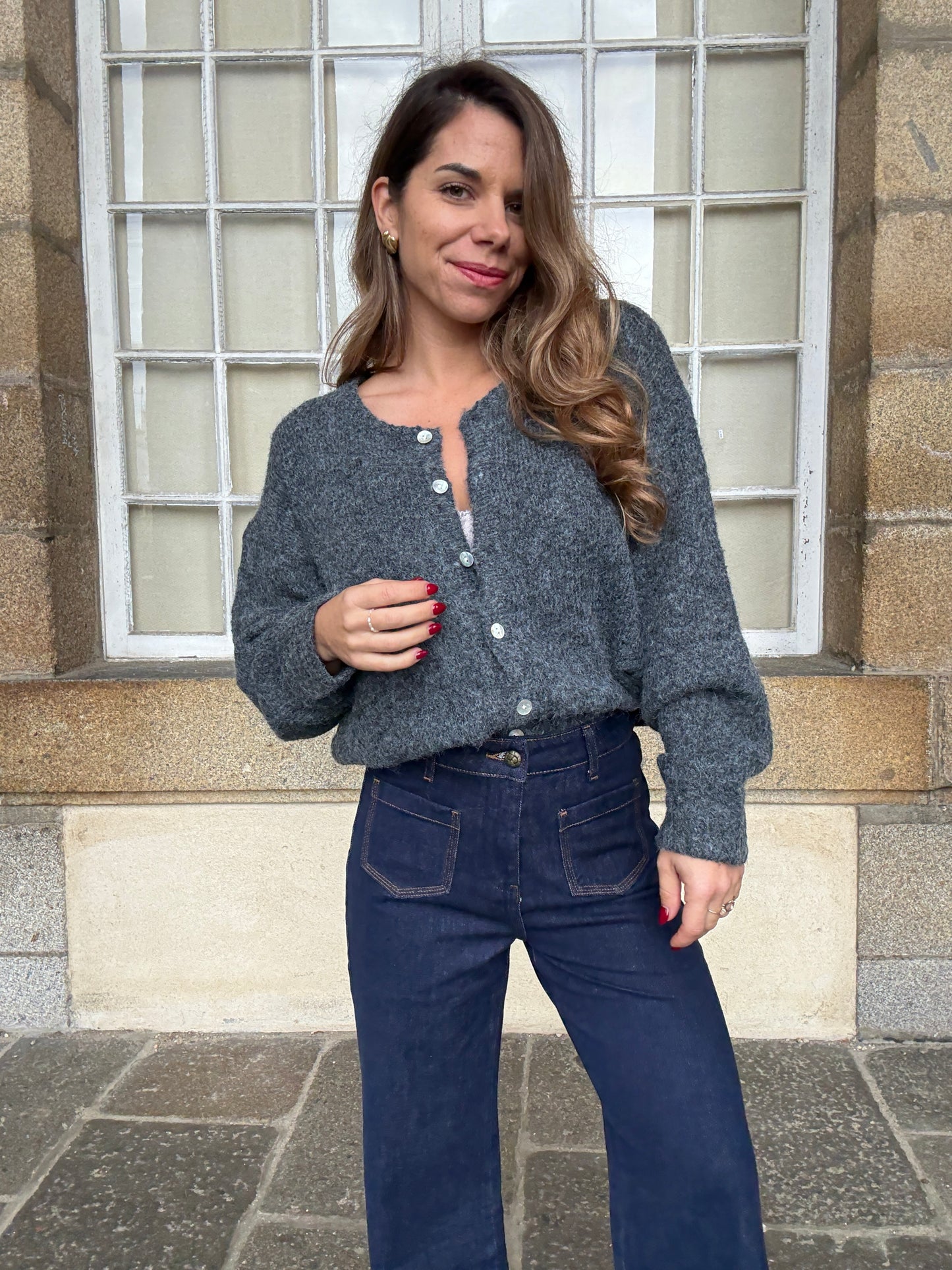 Cardigan Charlie gris foncé