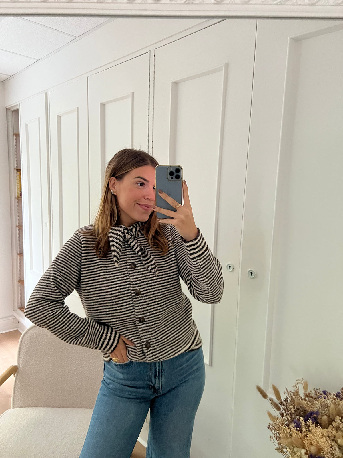 Pull rayé Eloïse chocolat