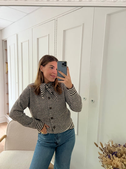 Pull rayé Eloïse chocolat