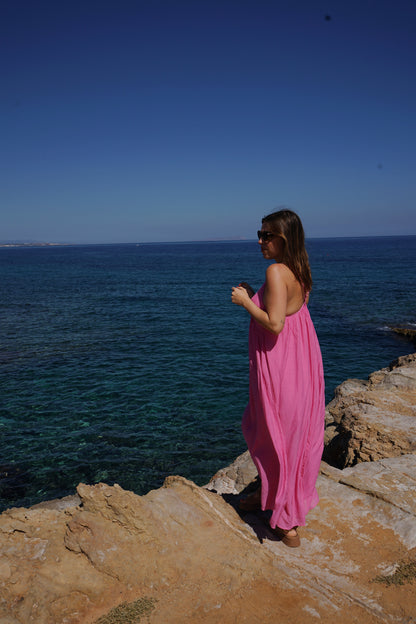 Robe longue Stella rose