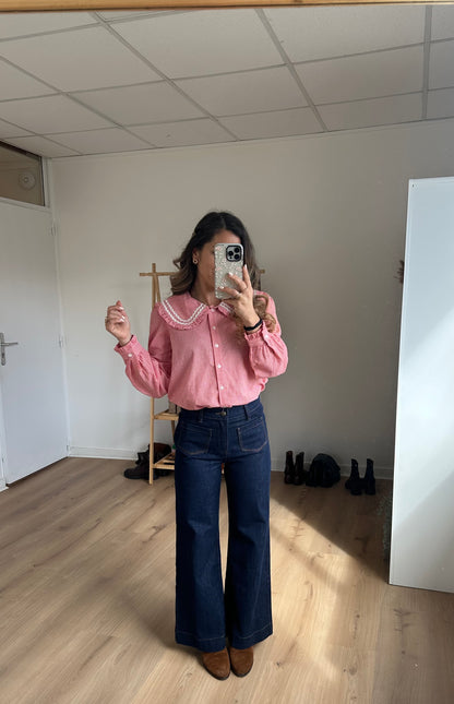 Blouse vichy col Claudine Anaëlle