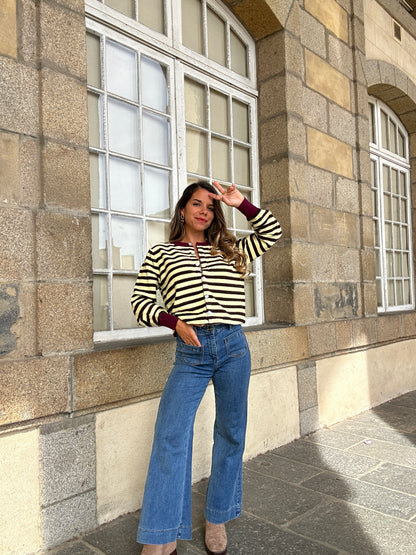 Cardigan rayé Juline