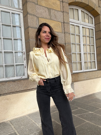 Blouse Brune jaune pâle