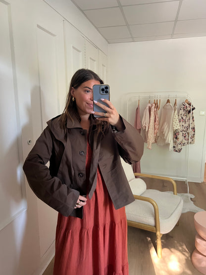 Veste à capuche amovible Garance chocolat