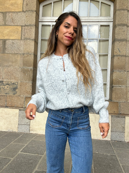 Cardigan Irène gris clair