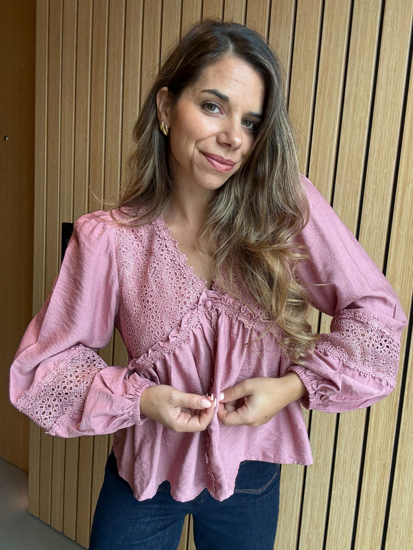 Blouse rose Iris
