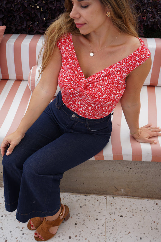 Top fleuri Lina
