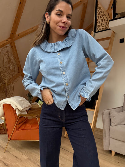 Blouse Pia denim clair