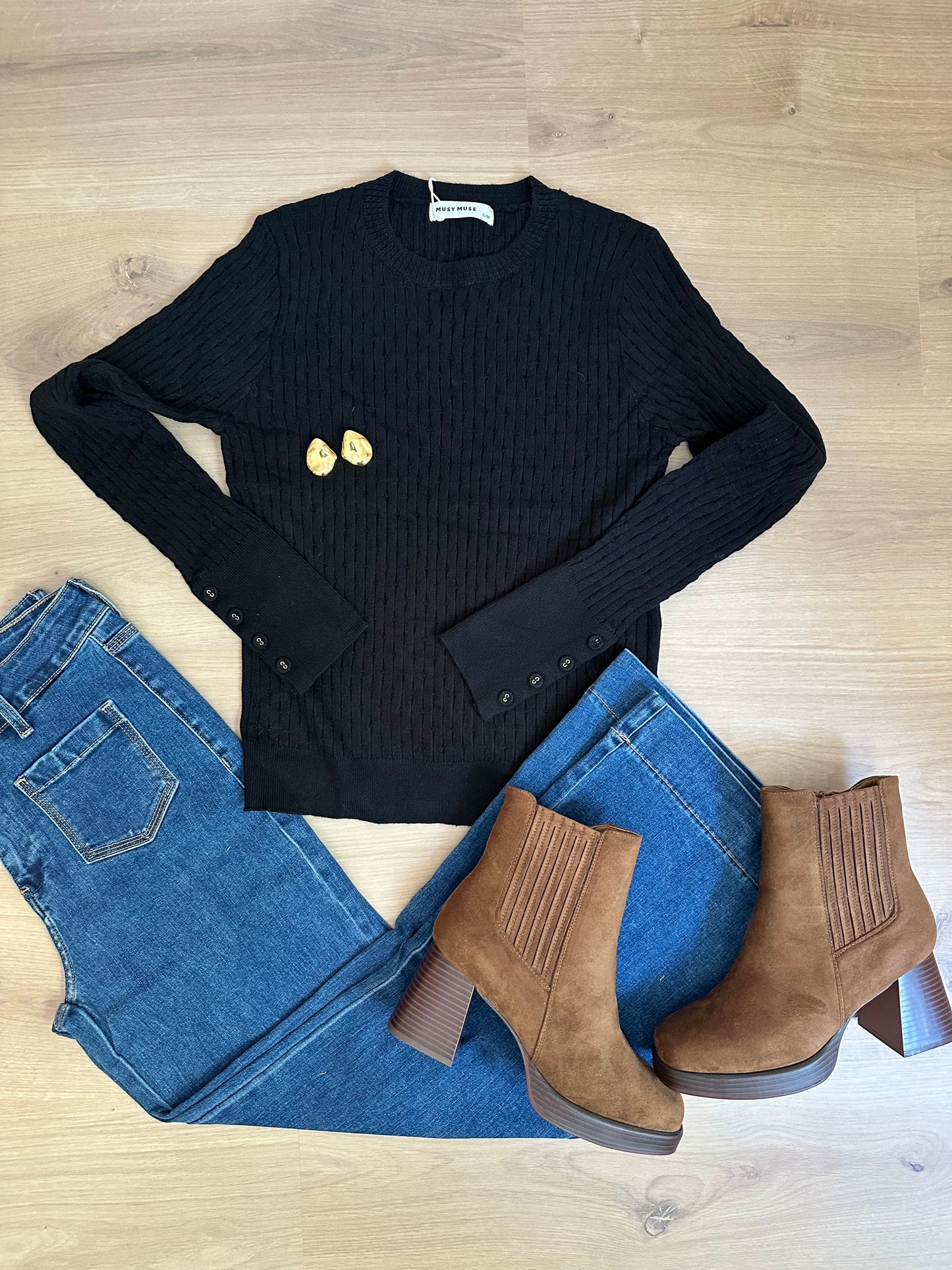 Pull fin Diane noir