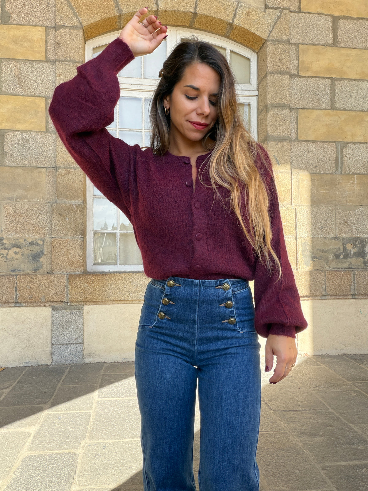 Cardigan Lise Bordeaux