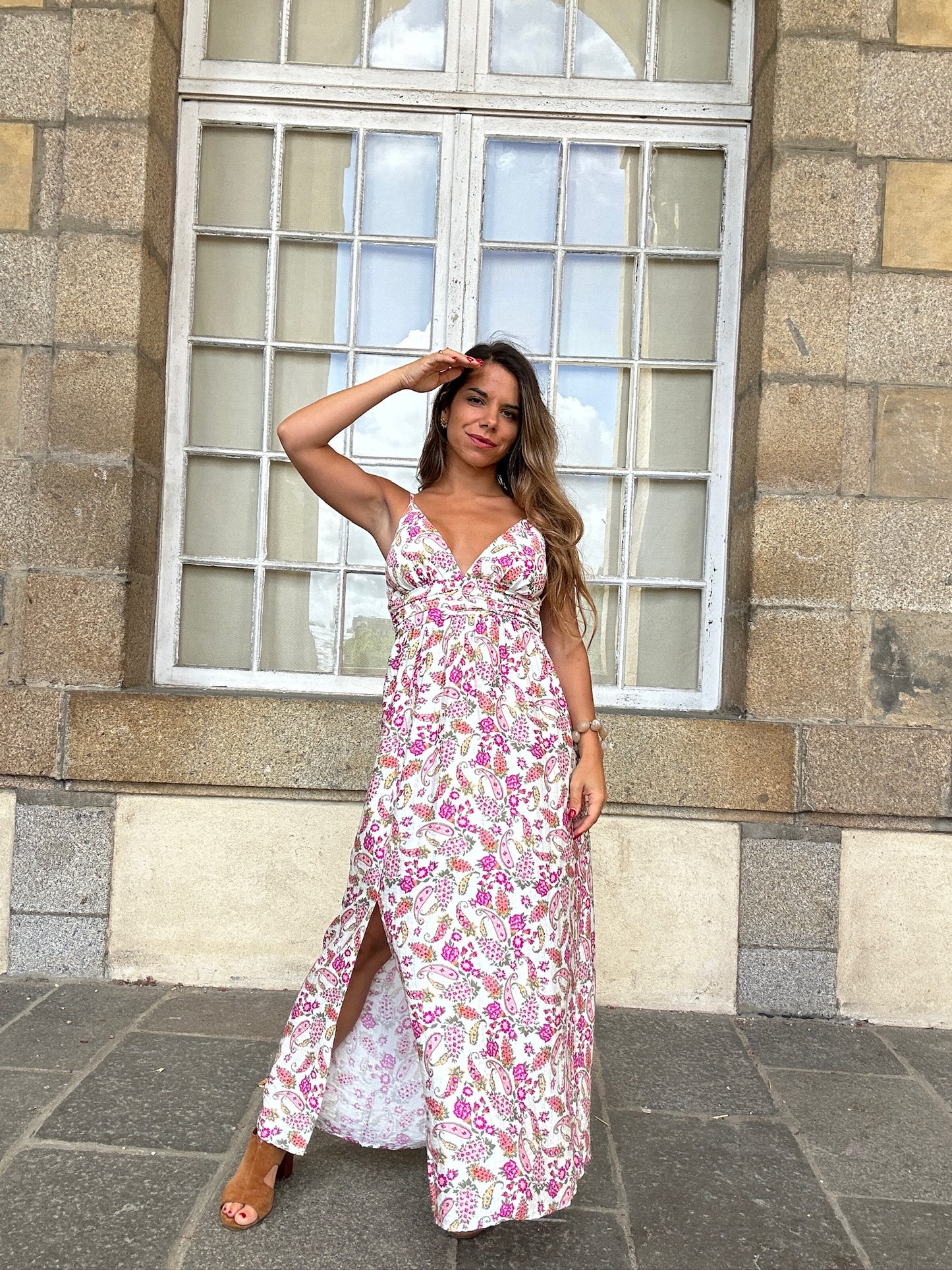 Robe longue fleurie Léandre