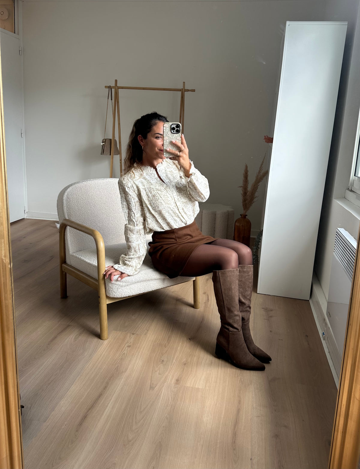 Bottes en suédine Léane taupe