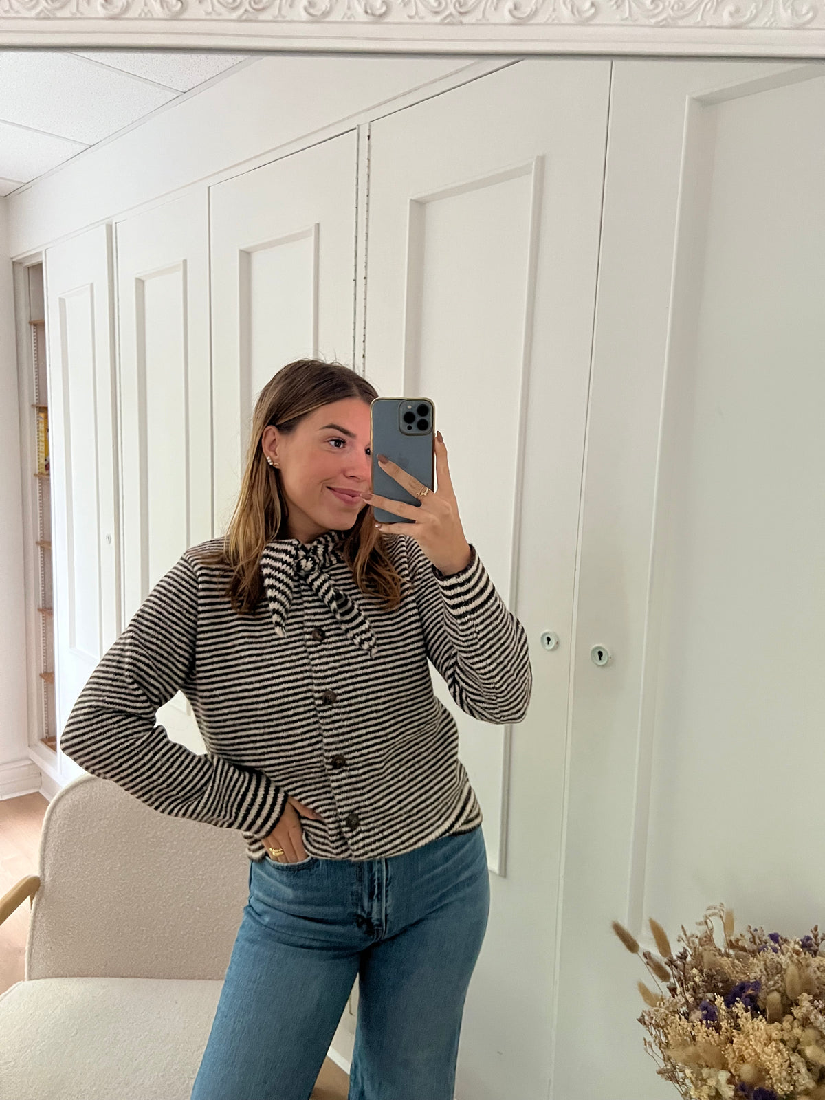 Pull rayé Eloïse chocolat