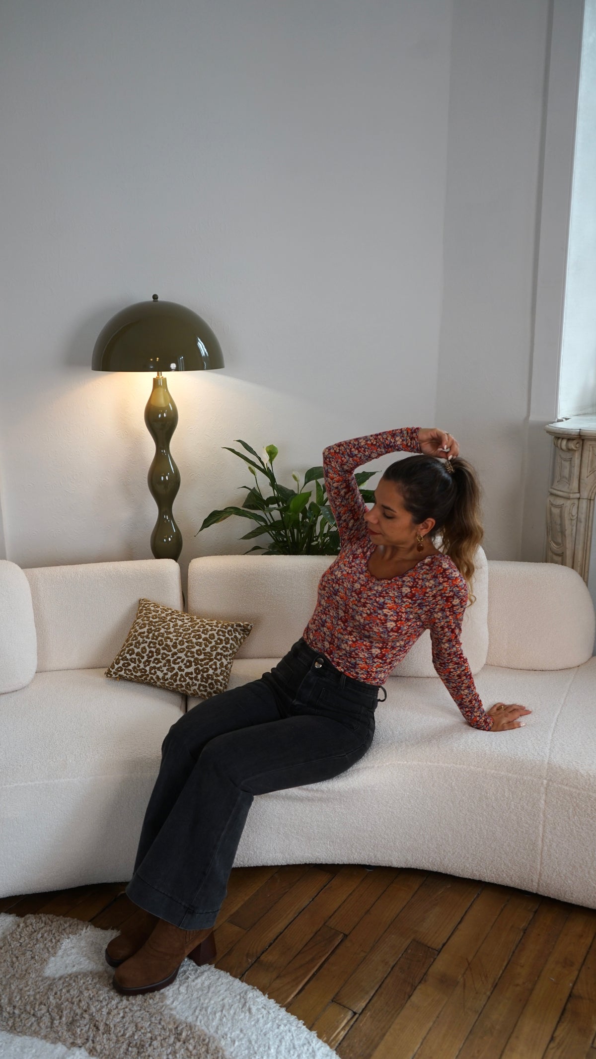Body Martha fleuri bordeaux