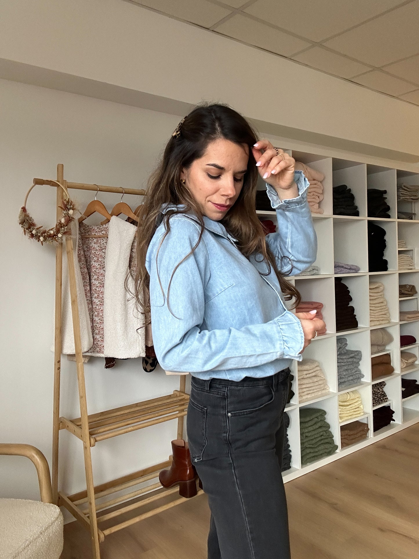 Blouse Pia denim clair