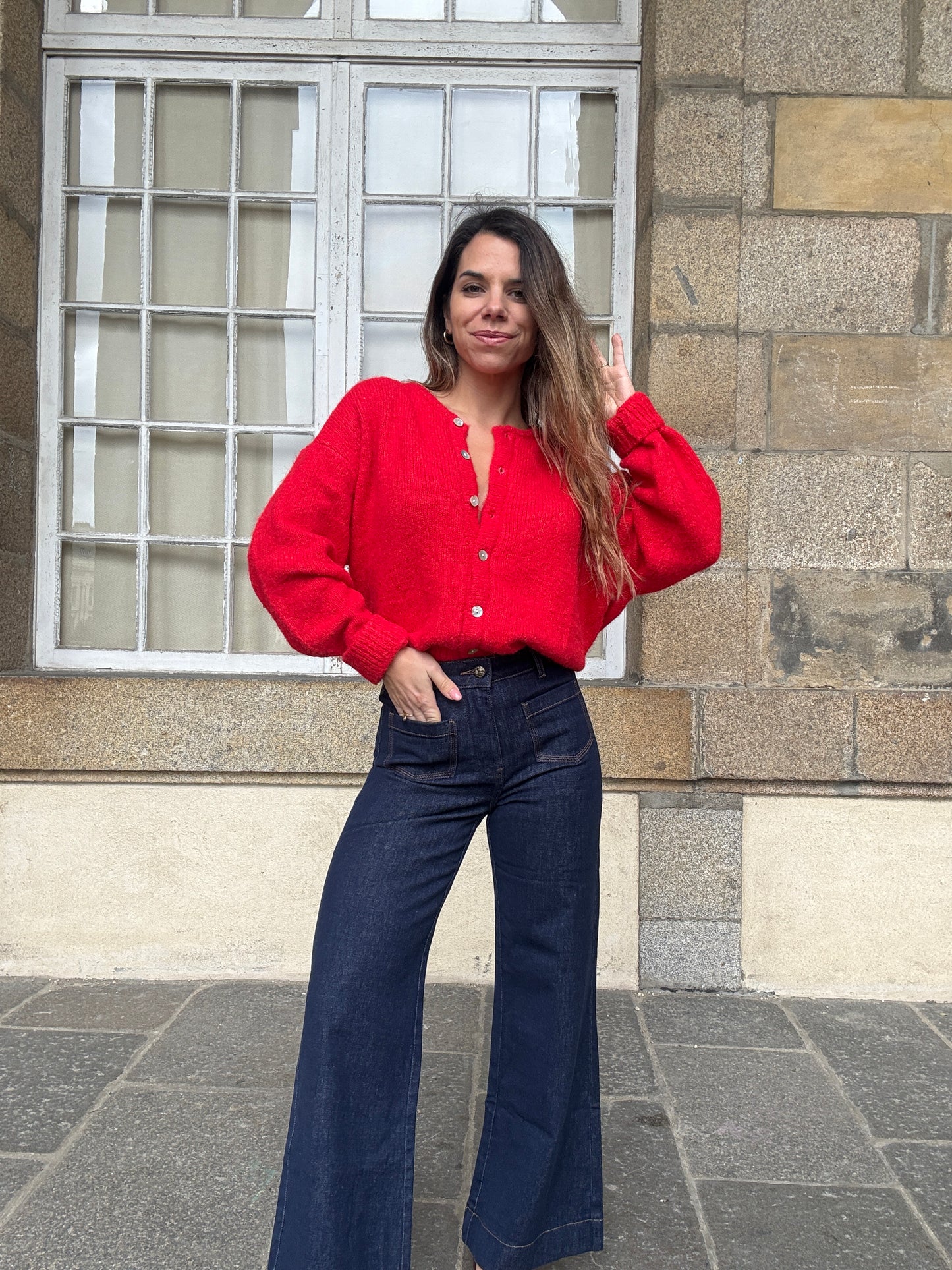 Cardigan Charlie rouge