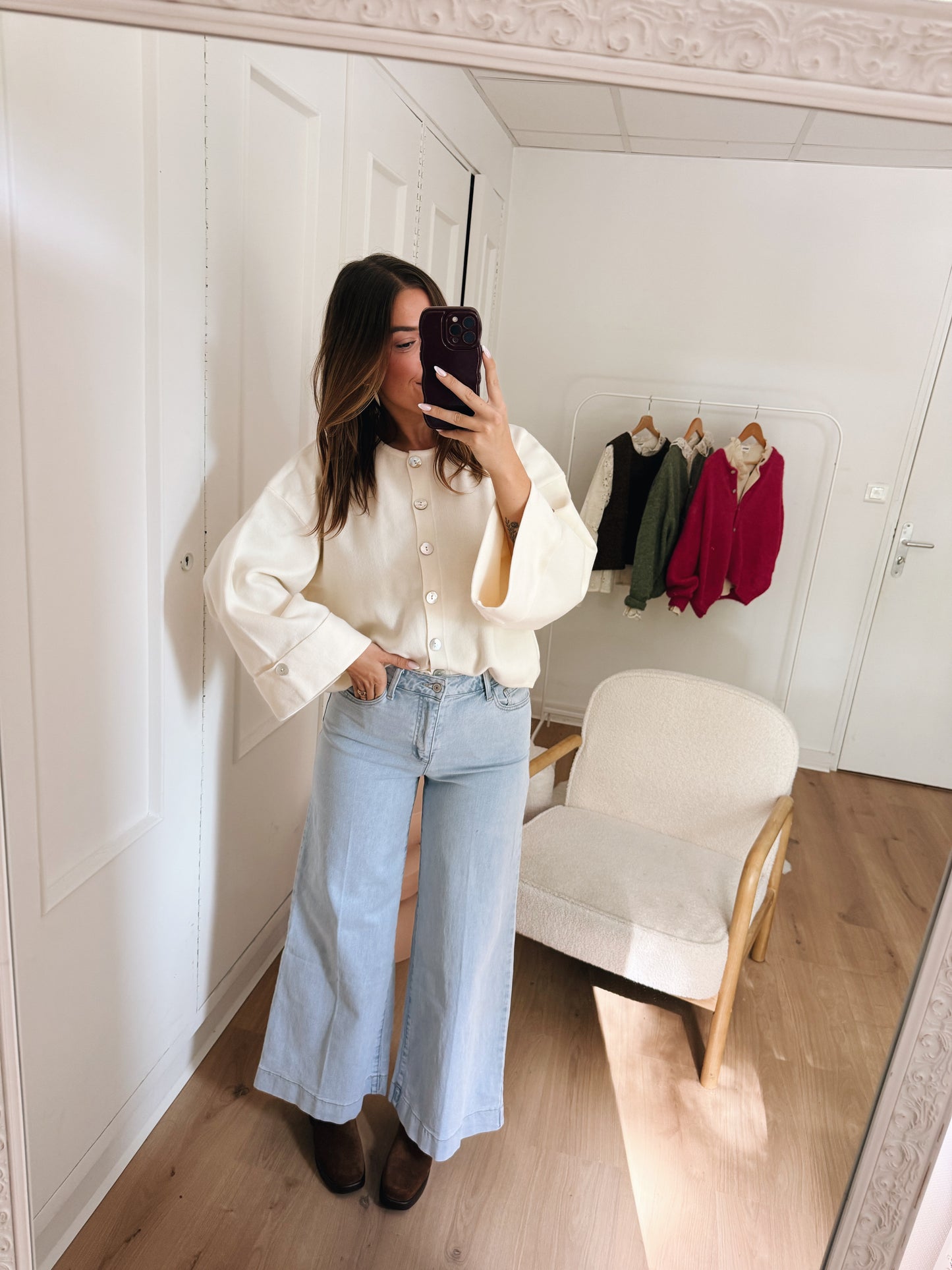 Cardigan Judith blanc cassé