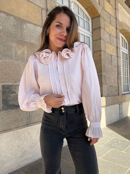 Blouse Brune doux rose