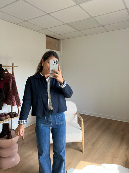 Trench court Claudie bleu marine