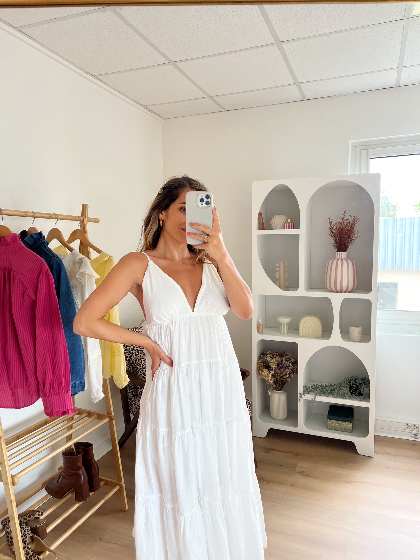 Robe longue Louisa blanche
