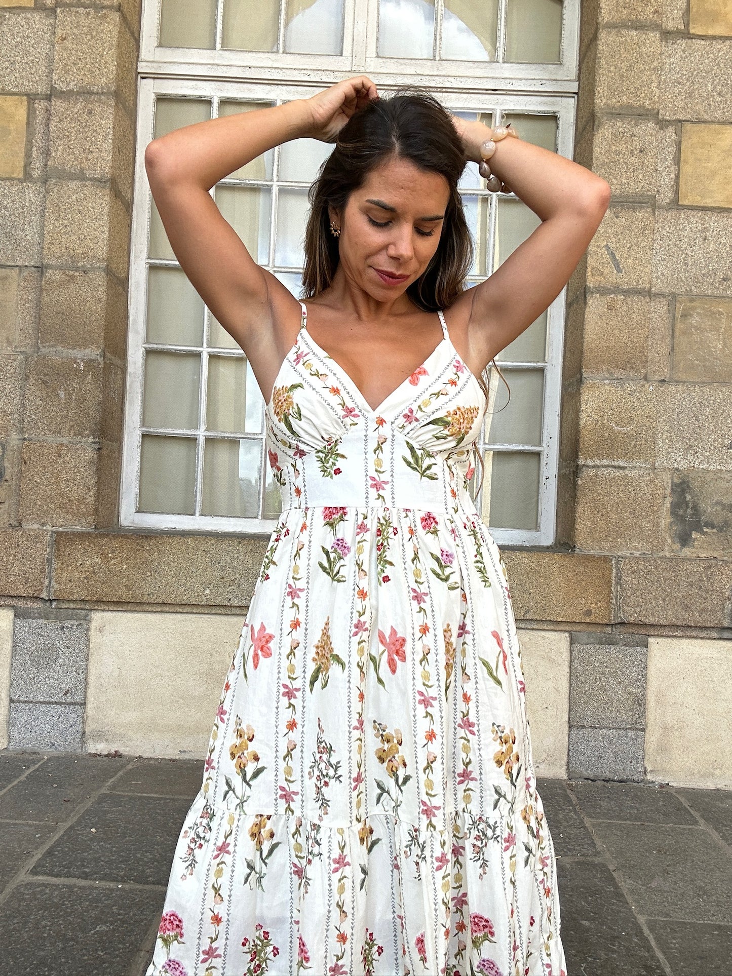Robe longue fleurie Flora