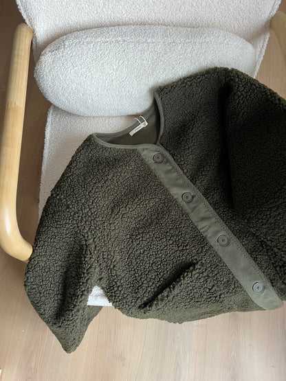 Veste moumoute kaki Elsa