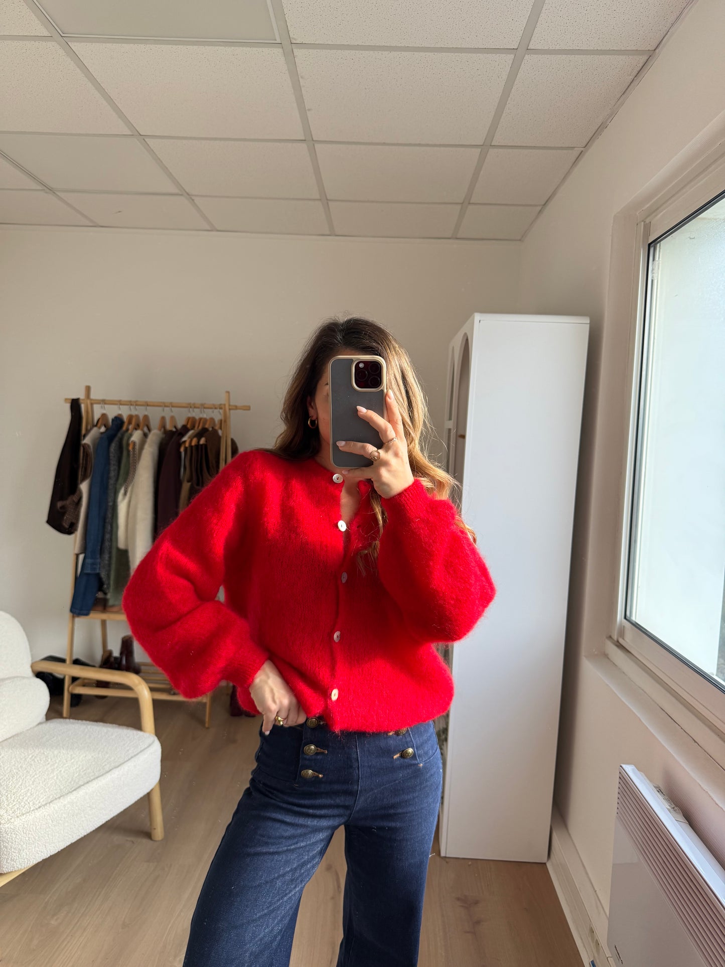 Maille en laine Bianca rouge