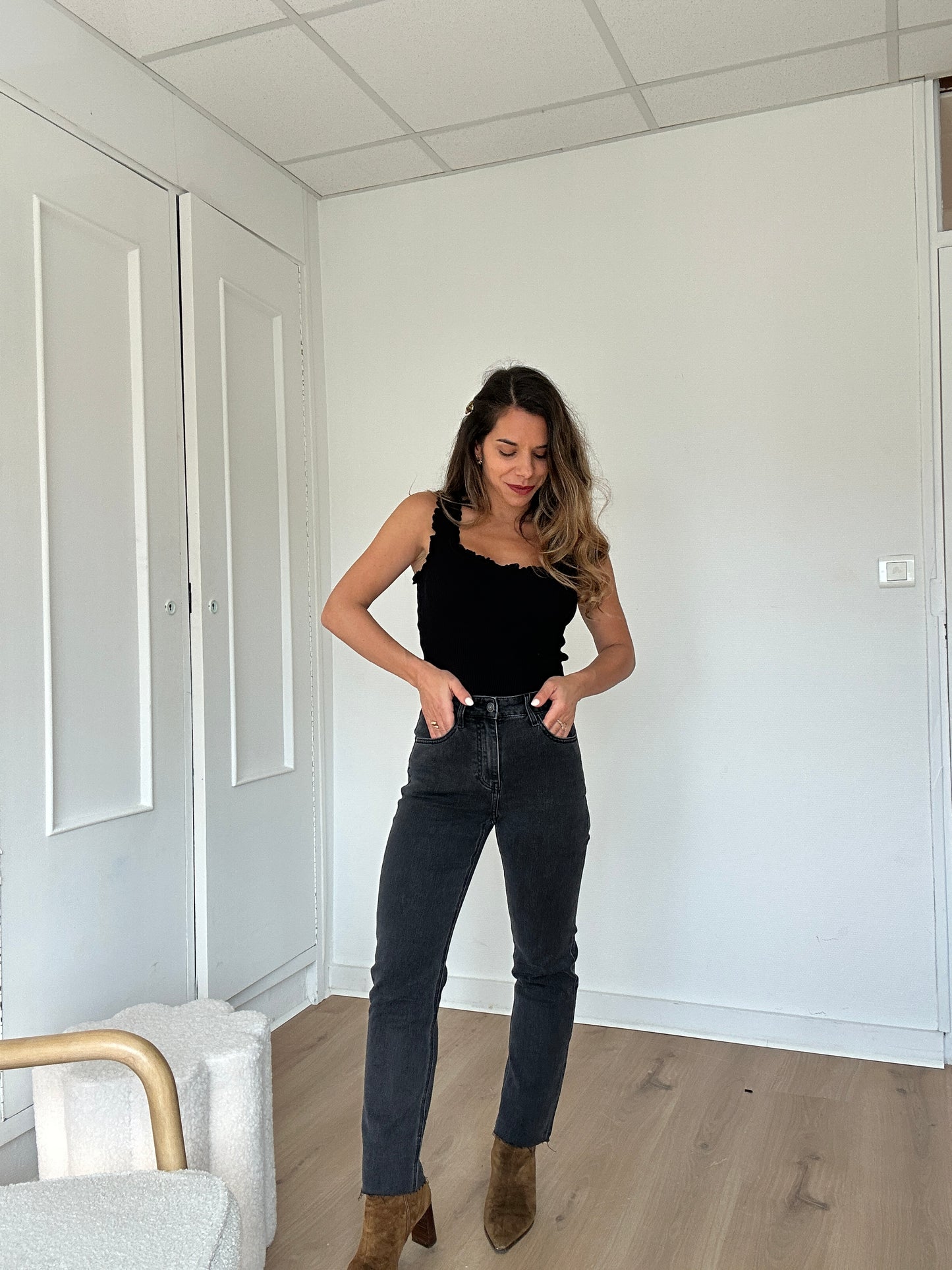 Jean Maryline gris anthracite