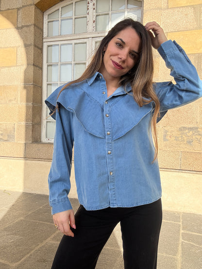 Blouse en denim Agathe