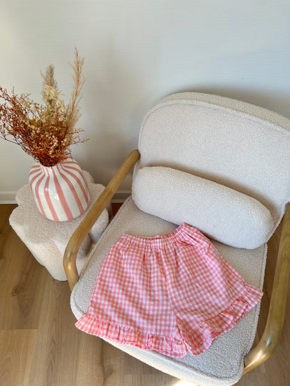 Short vichy rose Clara