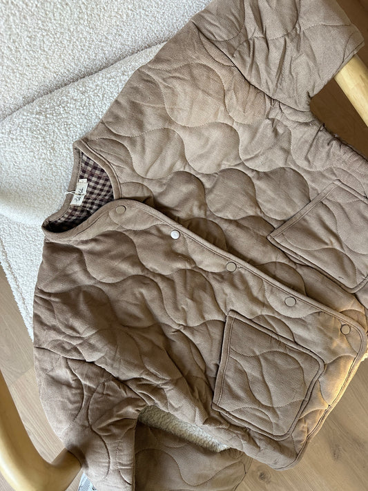 Veste matelassée marron Clara