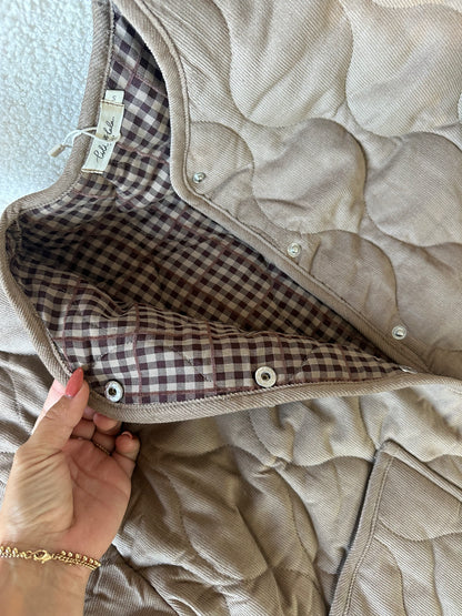 Veste matelassée marron Clara