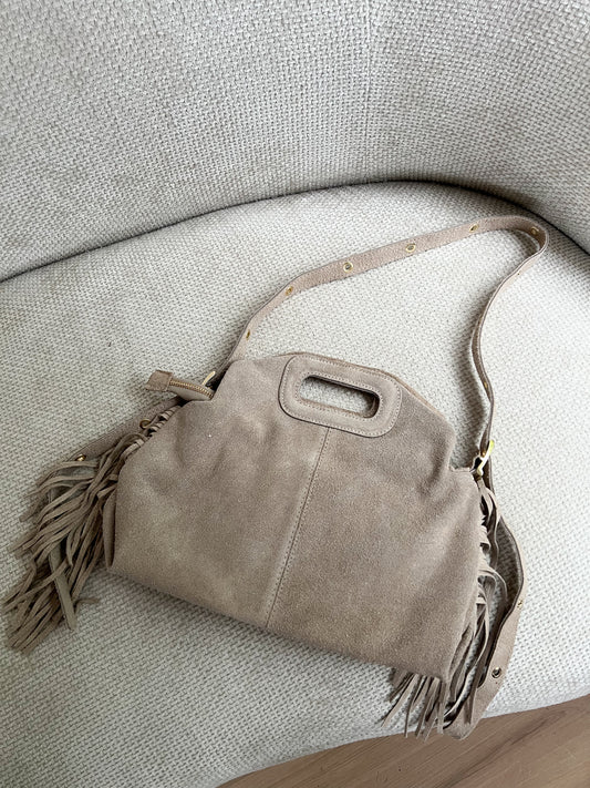 Grand sac à main en cuir Jodie beige